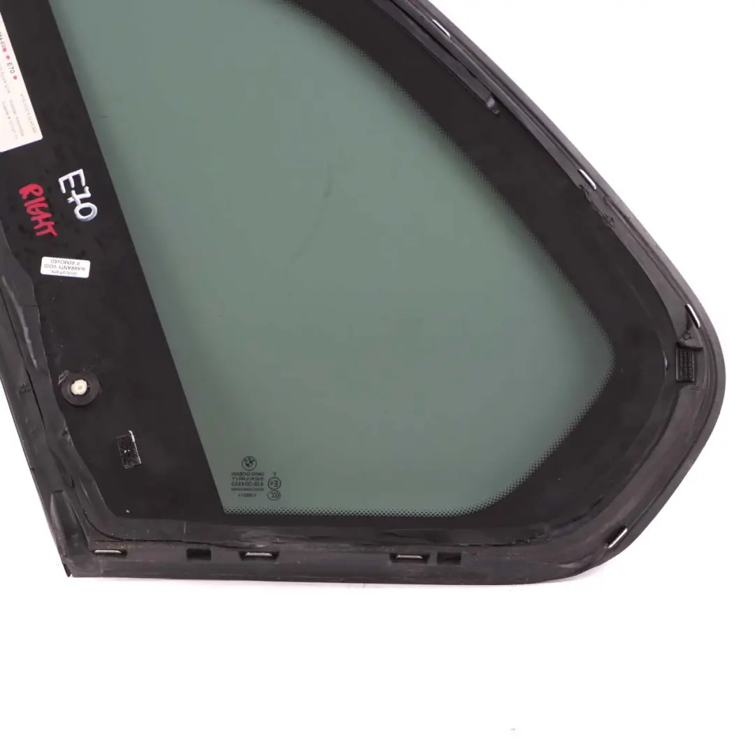 BMW E70 Ventana Lateral Negro Vidrio Junta Aluminio Trasero Derecho AS3 7207884 - SKU 7207886-1 - Número de pieza 7207886