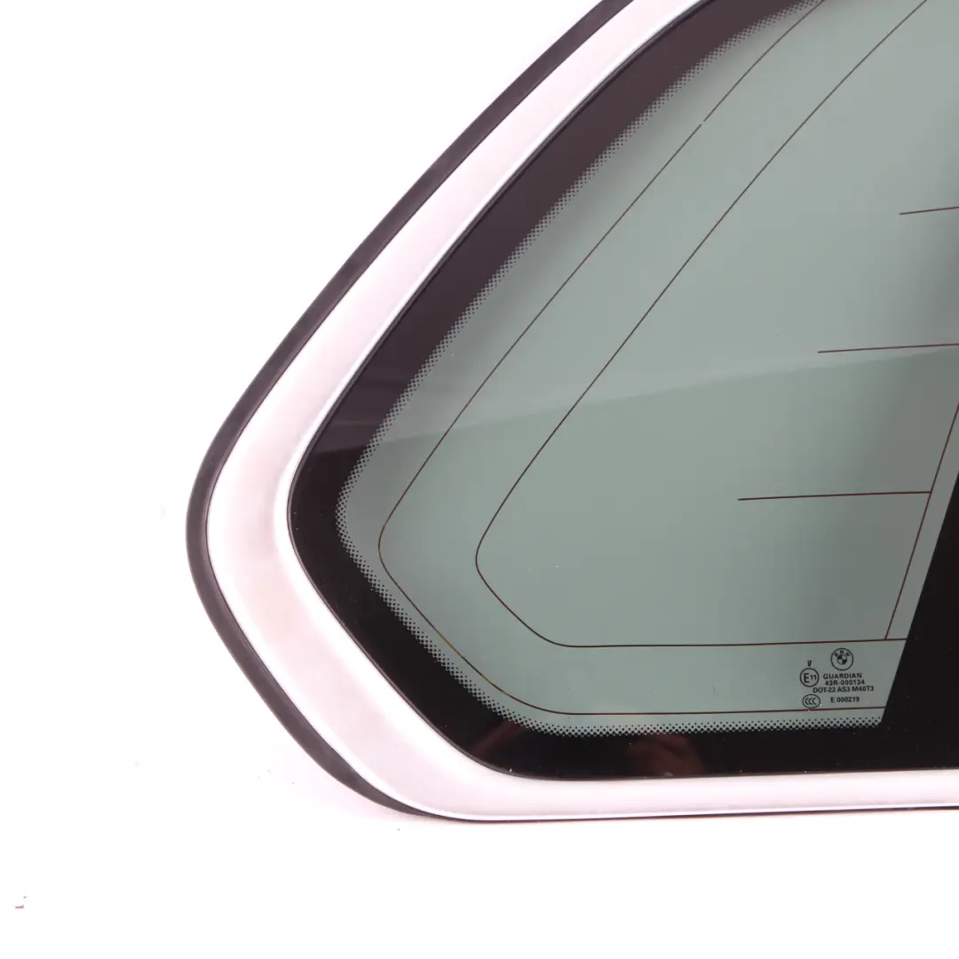 Ventana Lateral Negro Vidrio Junta Aluminio Trasero Derecho AS3 7207884 para BMW E70 con número de pieza 7207886 BMW E70 Ventana Lateral Negro Vidrio Junta Aluminio Trasero Derecho AS3 7207884 - SKU 7207886-2 - Número de pieza 7207886