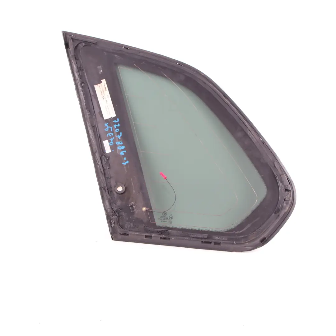 BMW X5 E70 Finestrino Laterale Quarto Vetro Vetro Posteriore Destro AS3 - SKU 7207886-3 - Numero di parte 7207886