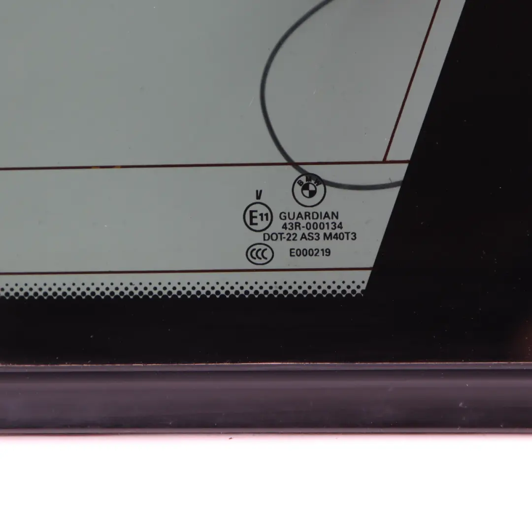 BMW X5 E70 Finestrino Laterale Quarto Vetro Vetro Posteriore Destro AS3 - SKU 7207886-3 - Numero di parte 7207886