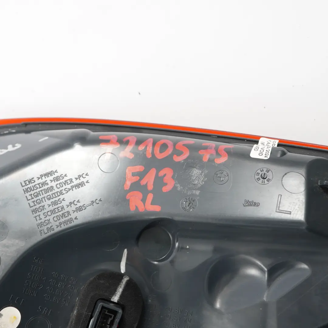  Piloto trasero BMW F06 F12 F13 Luz trasera Panel lateral izquierda - SKU 7210575 - Número de pieza 7210575