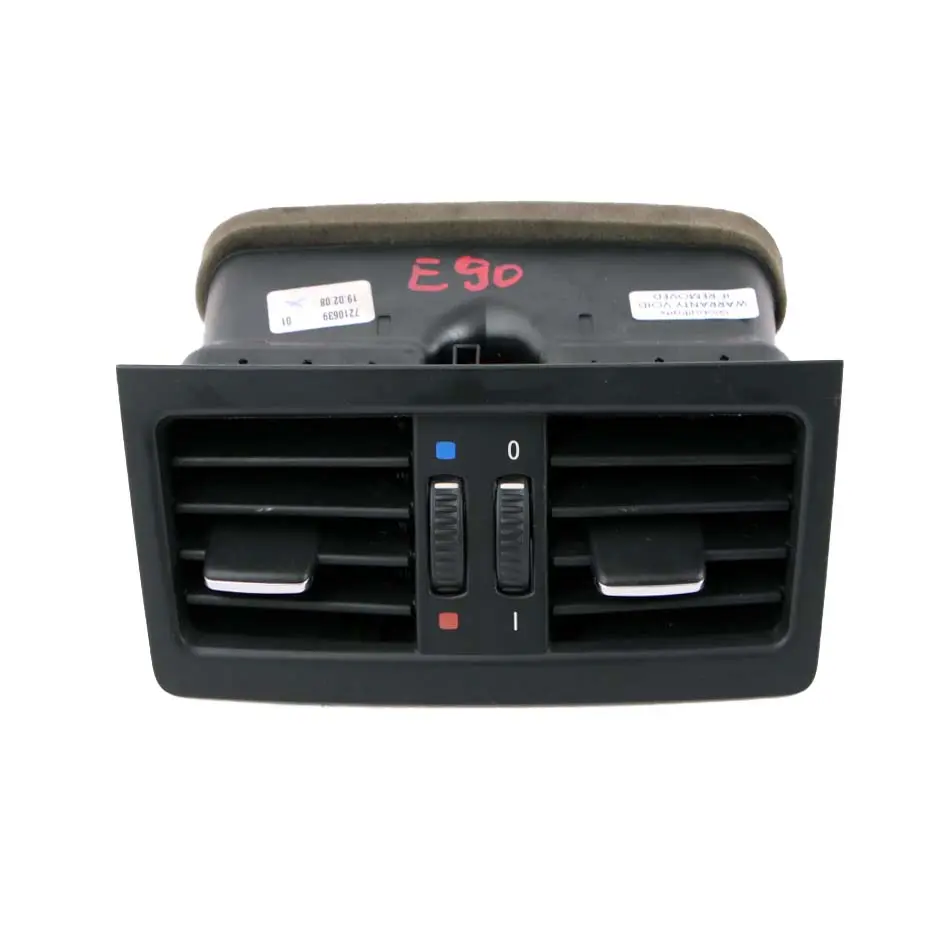 Rejilla Ventilación Trasera BMW E90 E91 Consola Central Trasera Negro 7210639