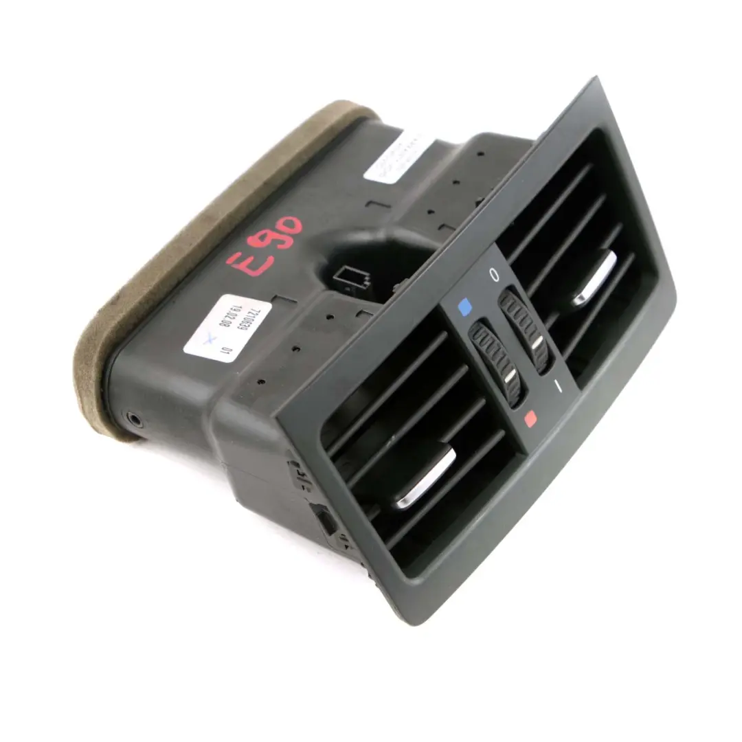 Bocchetta D'Aria Posteriore BMW E90 E91 Console Centrale Griglia Nero - SKU 7210639 - Numero di parte 7210639