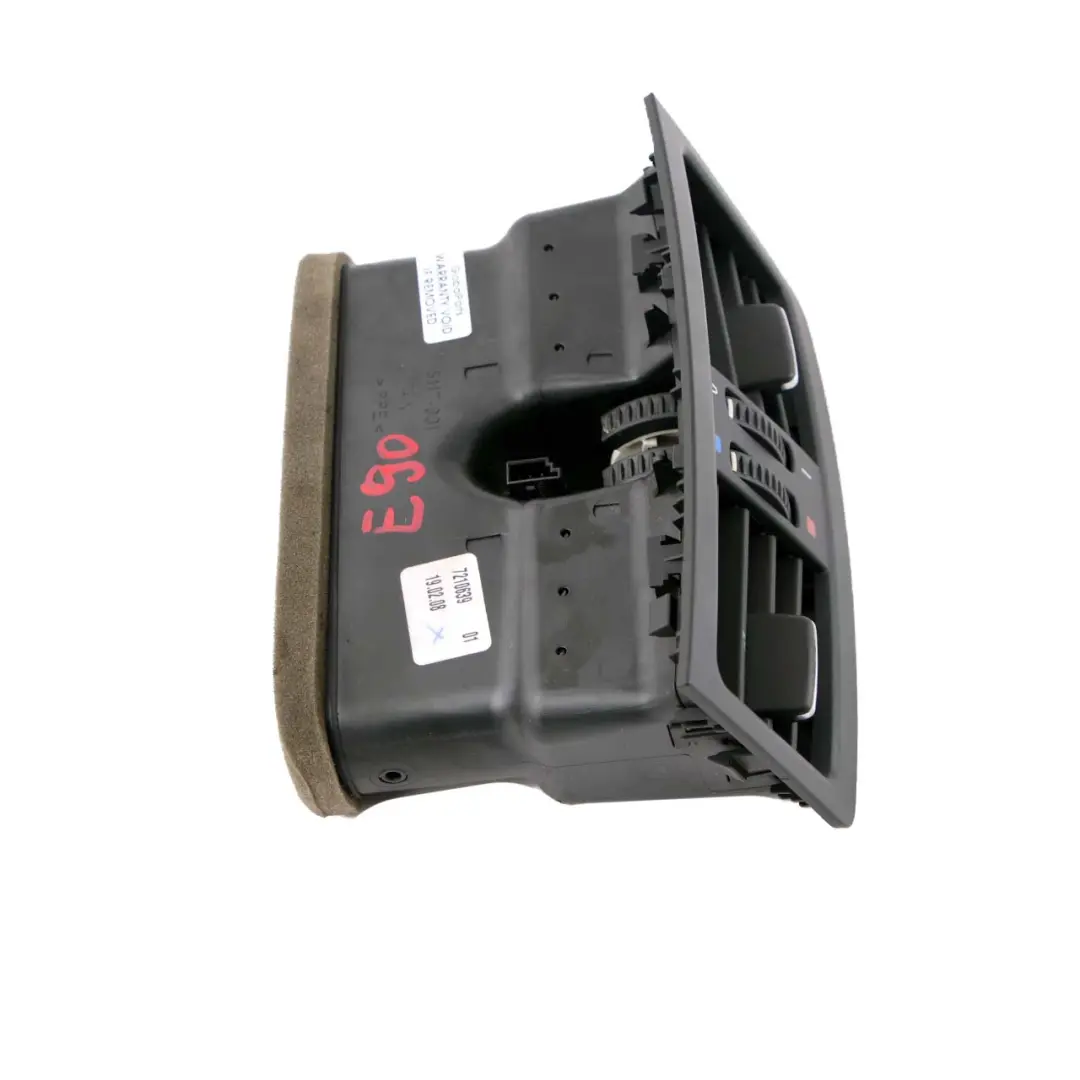 BMW E90 E91 Luft Auslass Hinten Mittelkonsole Frisches Gitter Schwarz - SKU 7210639 - Teilenummer 7210639