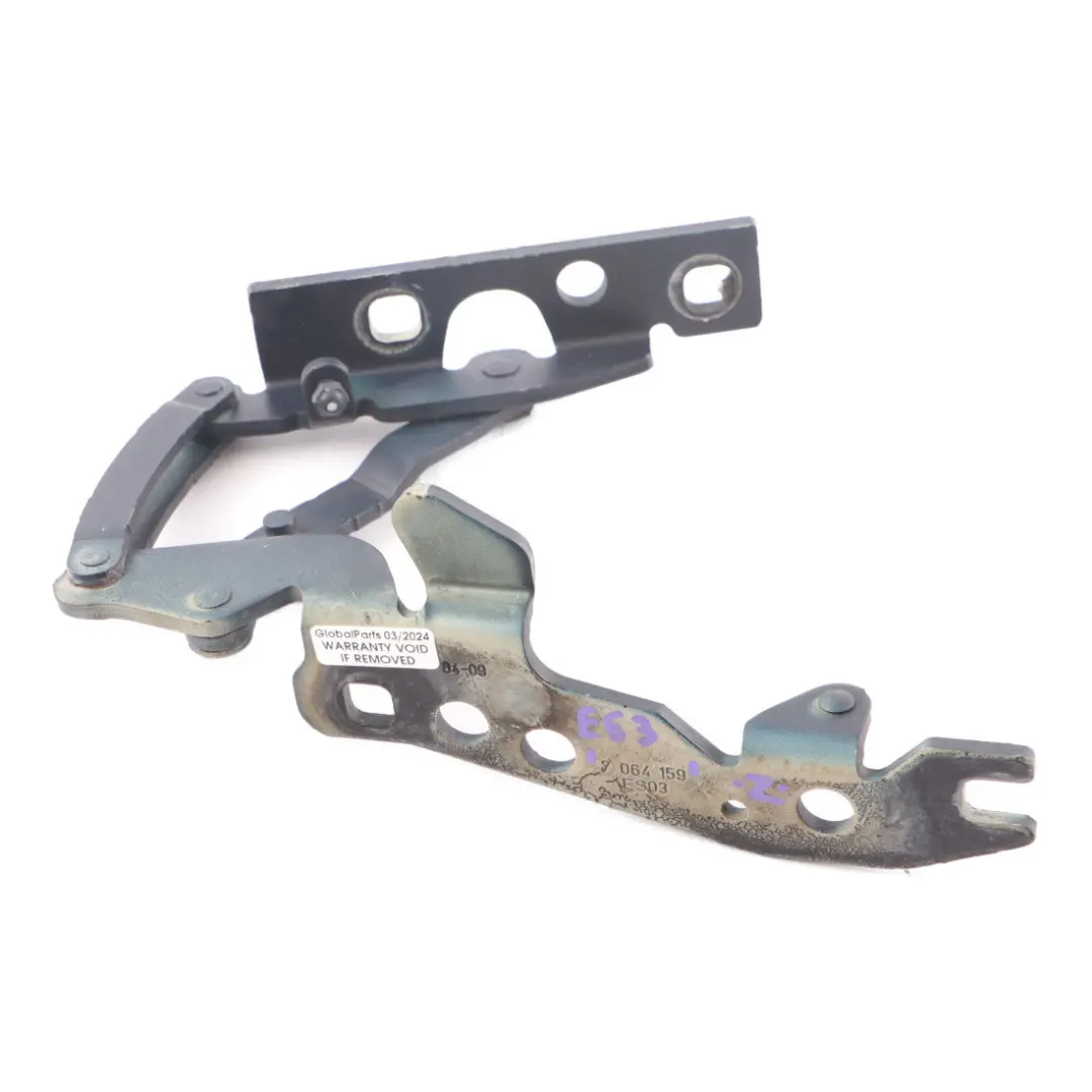 BMW E63 E64 Charnière de capot avant gauche Bleu Onyx Métallisé - S11 7064159 - SKU 7210669-BLO - Numéro de pièce 7210669