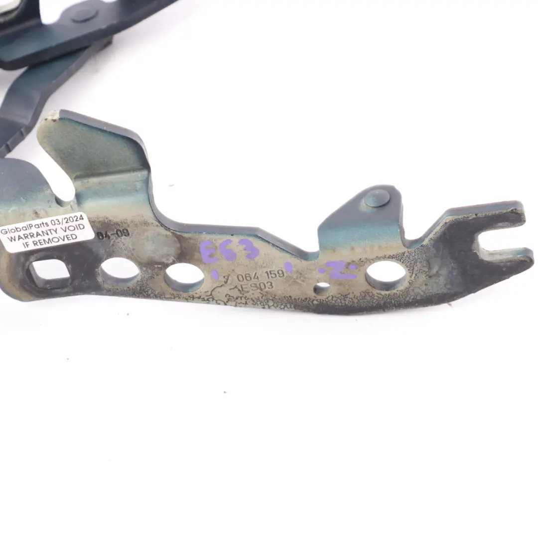 Bisagra capó delantero izquierdo azul ónix metalizado - S11 7064159 para BMW E63 E64 con número de pieza 7210669 BMW E63 E64 Bisagra capó delantero izquierdo azul ónix metalizado - S11 7064159 - SKU 7210669-BLO - Número de pieza 7210669