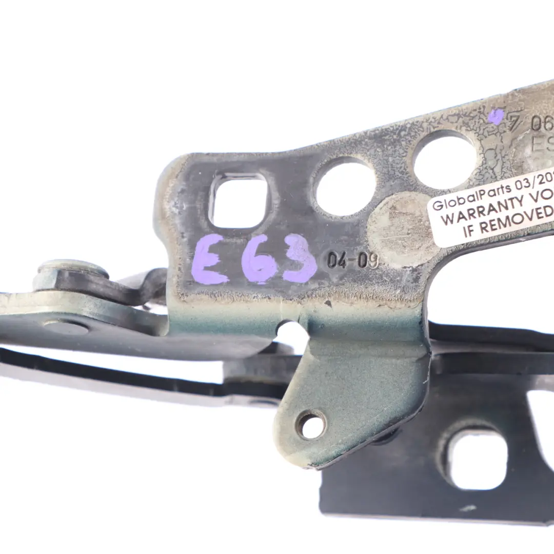 BMW E63 E64 Hood Bonnet Hinge Front Right O/S Blue Onyx Metallic - S11 7064160 - SKU 7210670-BLO - Part number 7210670