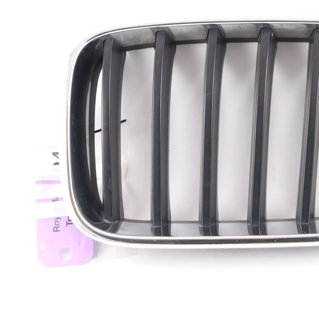 Front Bumper Grille Air Inlet Trim Kidney Left N/S Chrom to BMW X3 F25 with Part number 7210725 BMW X3 F25 Front Bumper Grille Air Inlet Trim Kidney Left N/S Chrom - SKU 7210725-1 - Part number 7210725