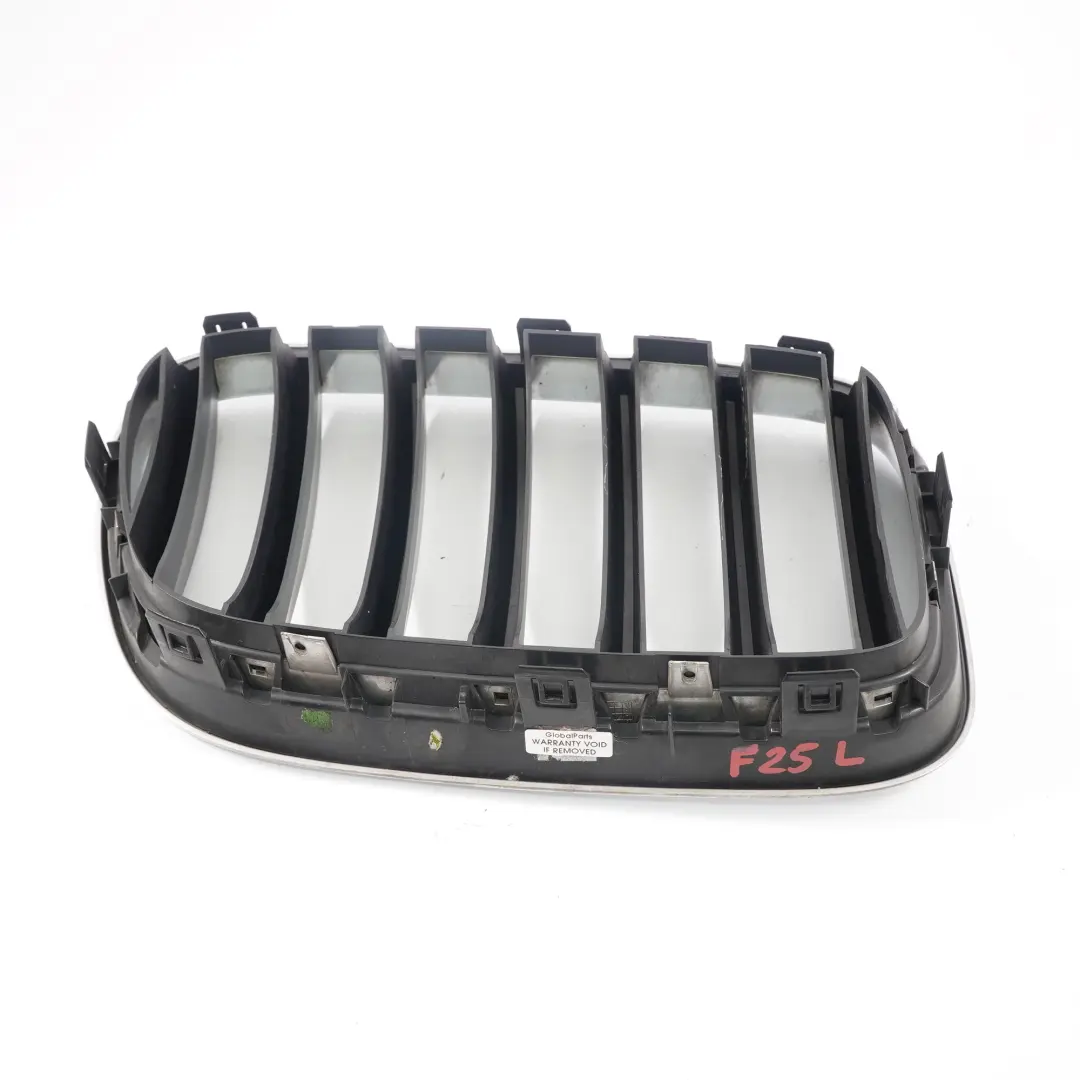 Kratka Nerka Atrapa Lewa Grill Czarna do BMW X3 F25 o numerze 7210725 BMW X3 F25 Kratka Nerka Atrapa Lewa Grill Czarna - SKU 7210725 - Numer Części 7210725