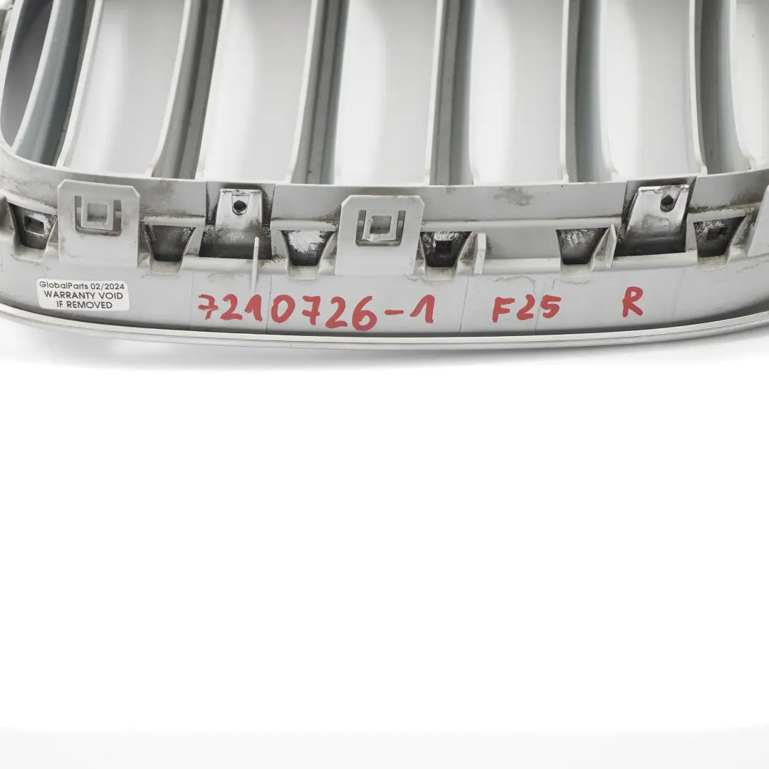 Front Bumper Grille Air Inlet Trim Panel Right O/S Chrom to BMW X3 F25 with Part number 7210726 BMW X3 F25 Front Bumper Grille Air Inlet Trim Panel Right O/S Chrom - SKU 7210726-1 - Part number 7210726