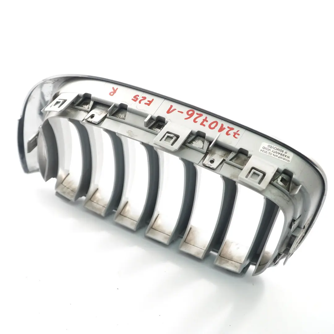 Front Bumper Grille Air Inlet Trim Panel Right O/S Chrom to BMW X3 F25 with Part number 7210726 BMW X3 F25 Front Bumper Grille Air Inlet Trim Panel Right O/S Chrom - SKU 7210726-1 - Part number 7210726