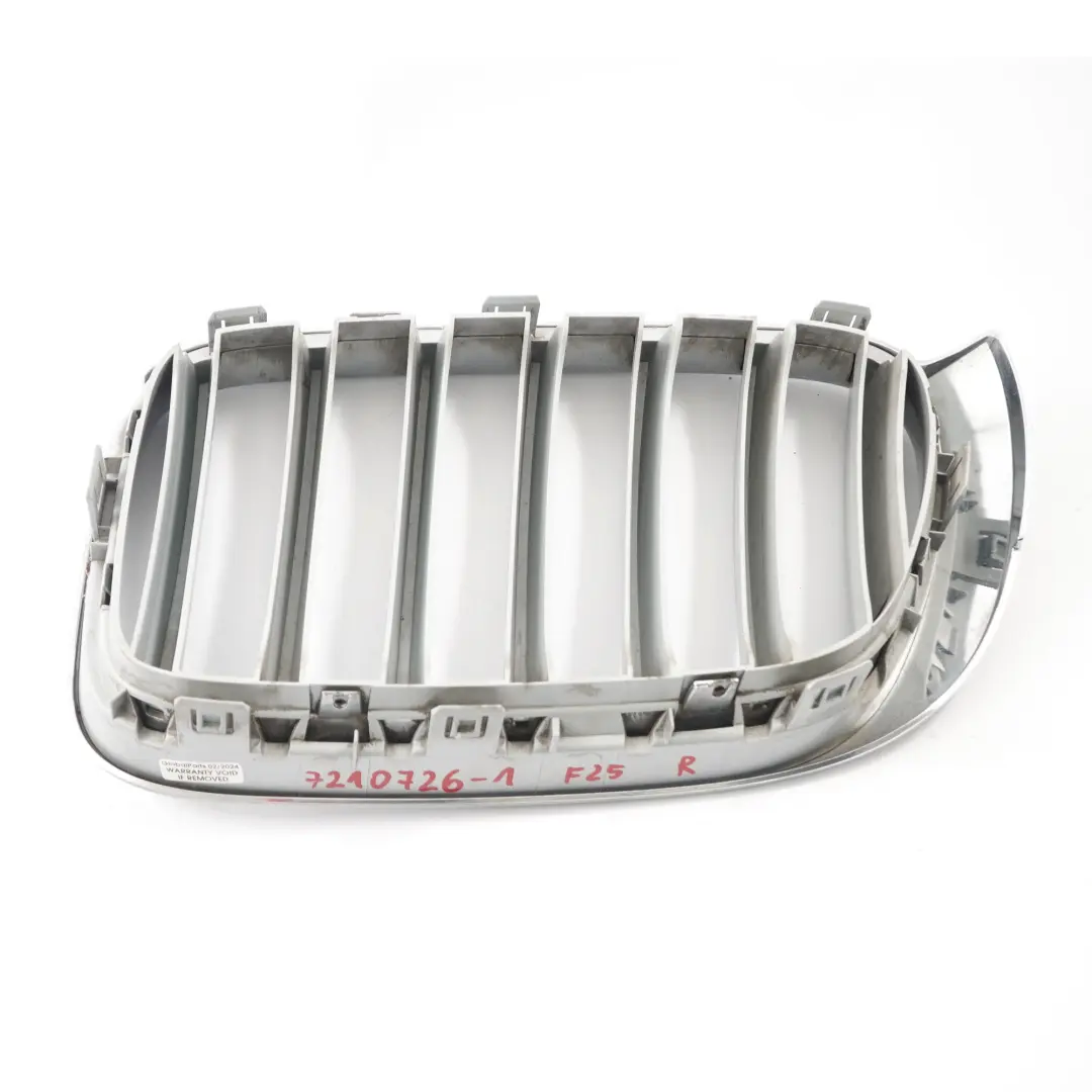 Pare-chocs avant Grille d'entrée d'habillage droit Chrom pour BMW X3 F25 à propos du numéro de pièce 7210726 BMW X3 F25 Pare-chocs avant Grille d'entrée d'habillage droit Chrom - SKU 7210726-1 - Numéro de pièce 7210726