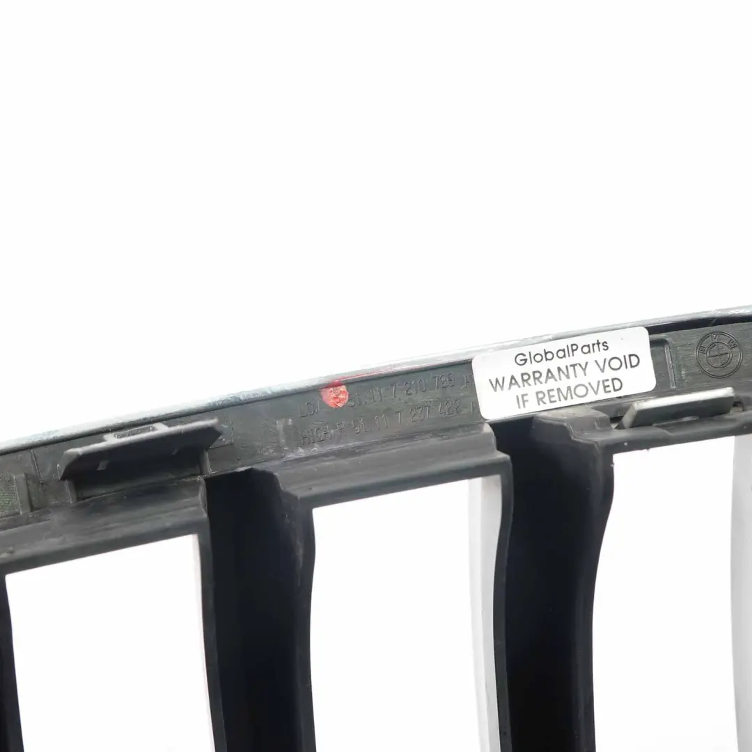 BMW F25 Panel embellecedor entrada aire derecho Cromo Negro Rejilla parachoques - SKU 7210726 - Número de pieza 7210726