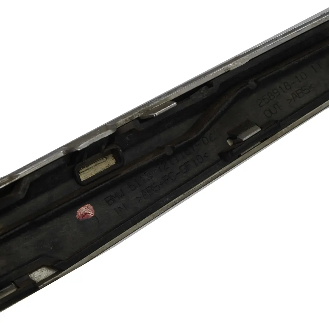 BMW F07 GT Coffre arriere couvercle de hayon bande protection chromee - SKU 7211167 - Numéro de pièce 7211167