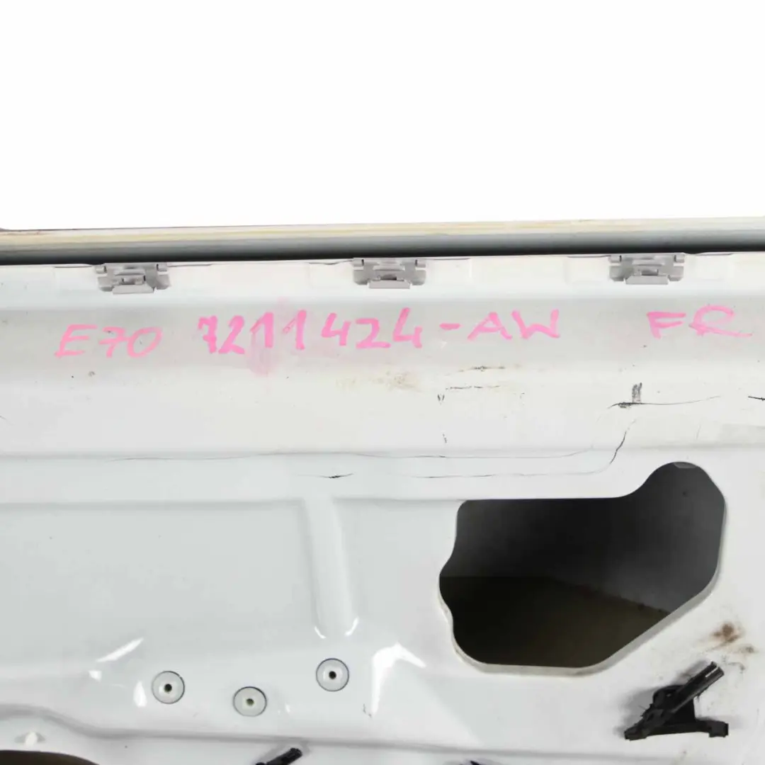 BMW X5 E70 Door Front Right O/S Alpinweiss Alpine White 3 - 300 - SKU 7211424-AW - Part number 7211424