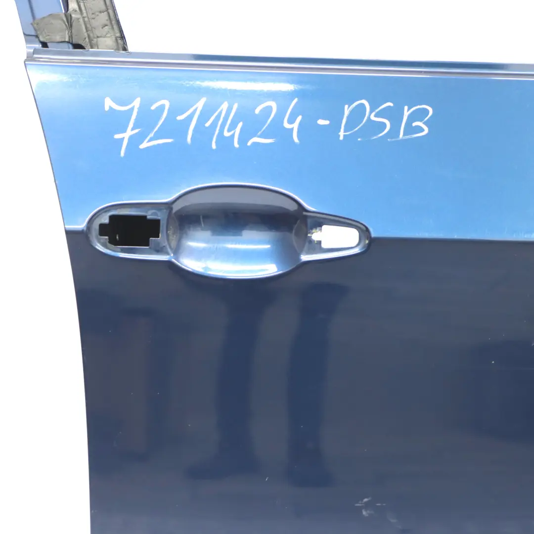 Porta anteriore destra Tiefseeblau Deep Sea Blue Metallic - A76 per BMW X5 E70 con numero di parte 7211424 BMW X5 E70 Porta anteriore destra Tiefseeblau Deep Sea Blue Metallic - A76 - SKU 7211424-DSB - Numero di parte 7211424