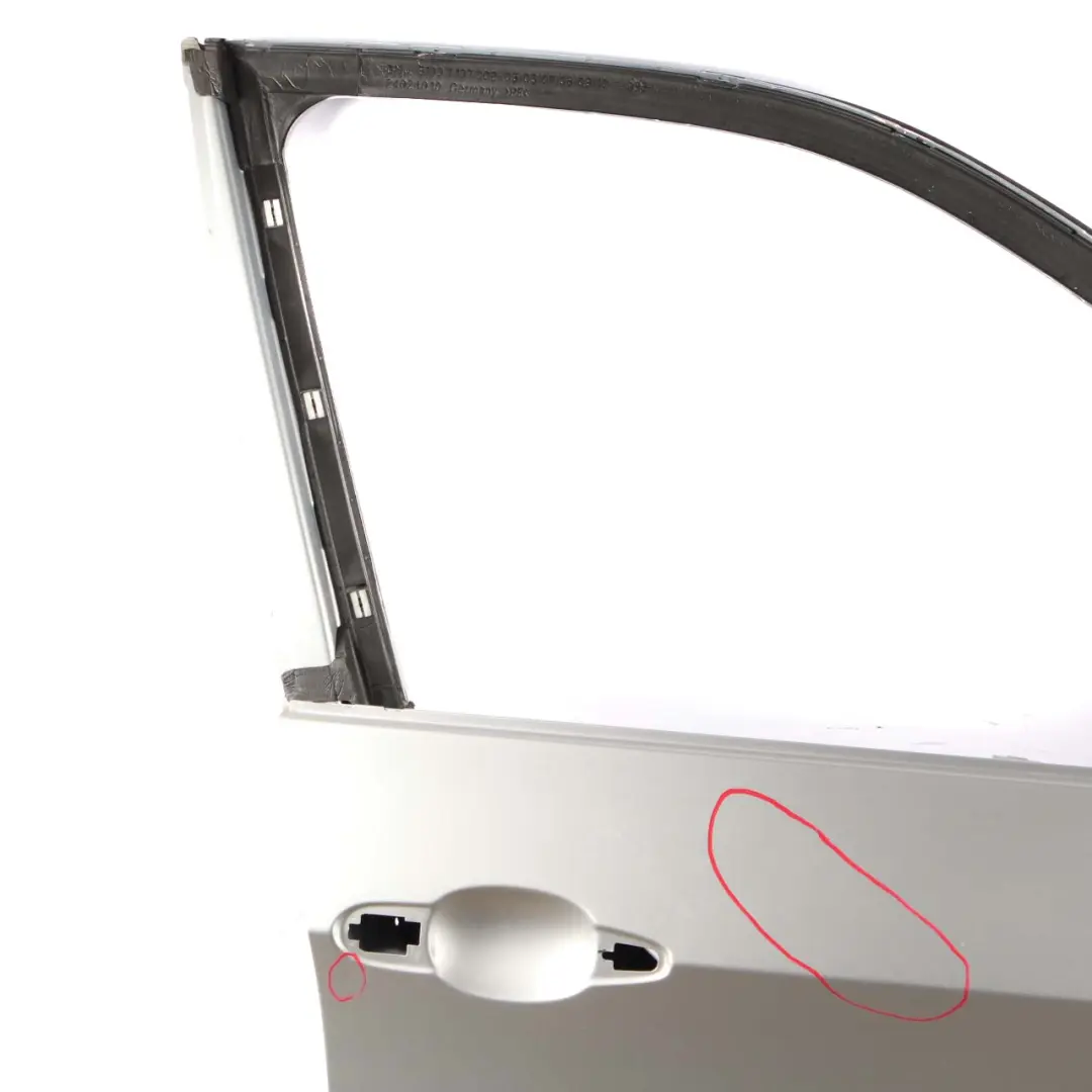 Door Front Right O/S Titansilber Titan Silver Metallic - 354 to BMW X5 E70 with Part number 7211424 BMW X5 E70 Door Front Right O/S Titansilber Titan Silver Metallic - 354 - SKU 7211424-TS - Part number 7211424