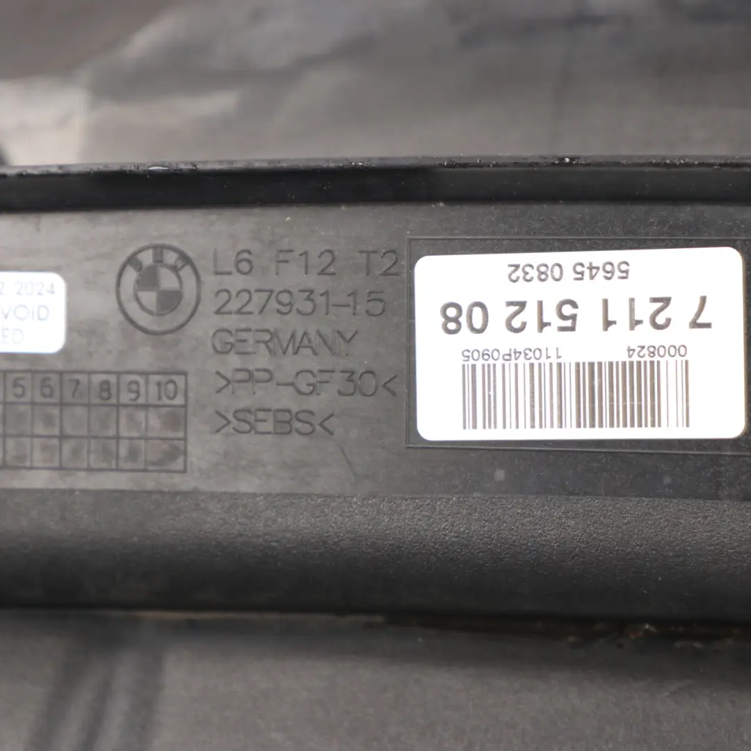 BMW F06 F12 Air Duct Front Slam Panel Intake Flap Control Grille - SKU 7211512 - Part number 7211512