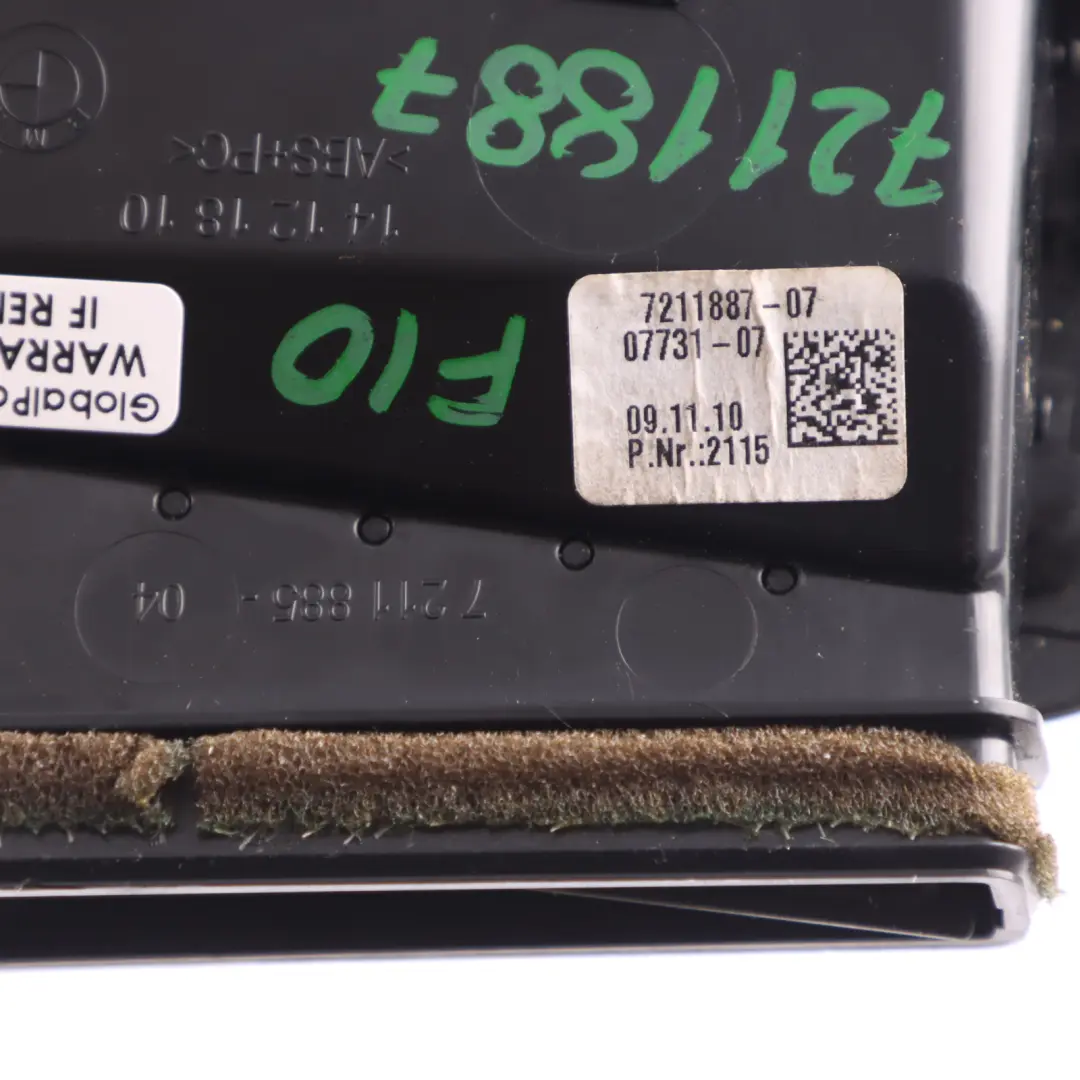 Pillar Air Vent Passenger Side Left 2012 7211885 to Bmw F10 M5 with Part number 7211887 Bmw F10 M5 Pillar Air Vent Passenger Side Left 2012 7211885 - SKU 7211887 - Part number 7211887