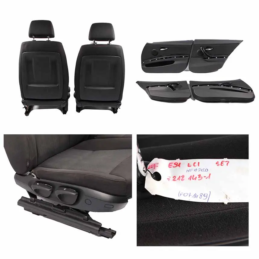 Set Cloth Fabric Vertex Interior Seats Seat with Door Cards to BMW E91 LCI Touring with Part number 7212143 BMW E91 LCI Touring Set Cloth Fabric Vertex Interior Seats Seat with Door Cards - SKU rhd-7212143-1 - Part number 7212143
