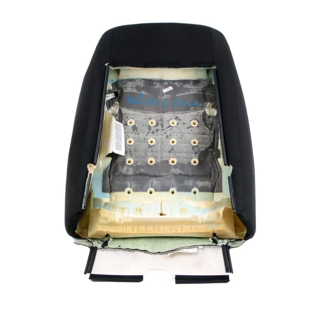 Delantero Izquierdo Funda Respaldo Asiento Tela Vertex Antracita para BMW E90 E91 LCI con número de pieza 7212155 BMW E90 E91 LCI Delantero Izquierdo Funda Respaldo Asiento Tela Vertex Antracita - SKU 7212155-2 - Número de pieza 7212155