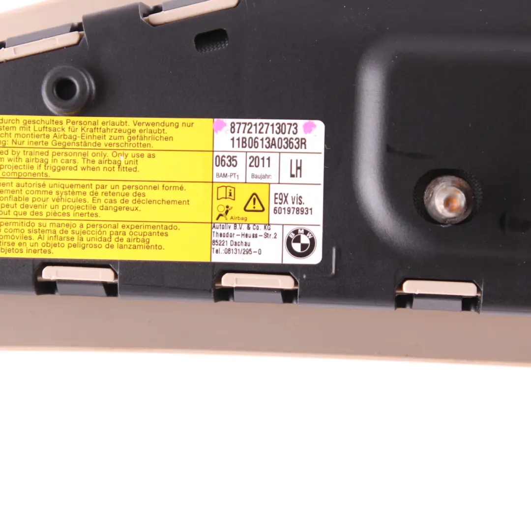  Airbag Seat BMW E90 E91 LCI Side Front Left N/S Oyster - SKU 7212713 - Part number 7212713