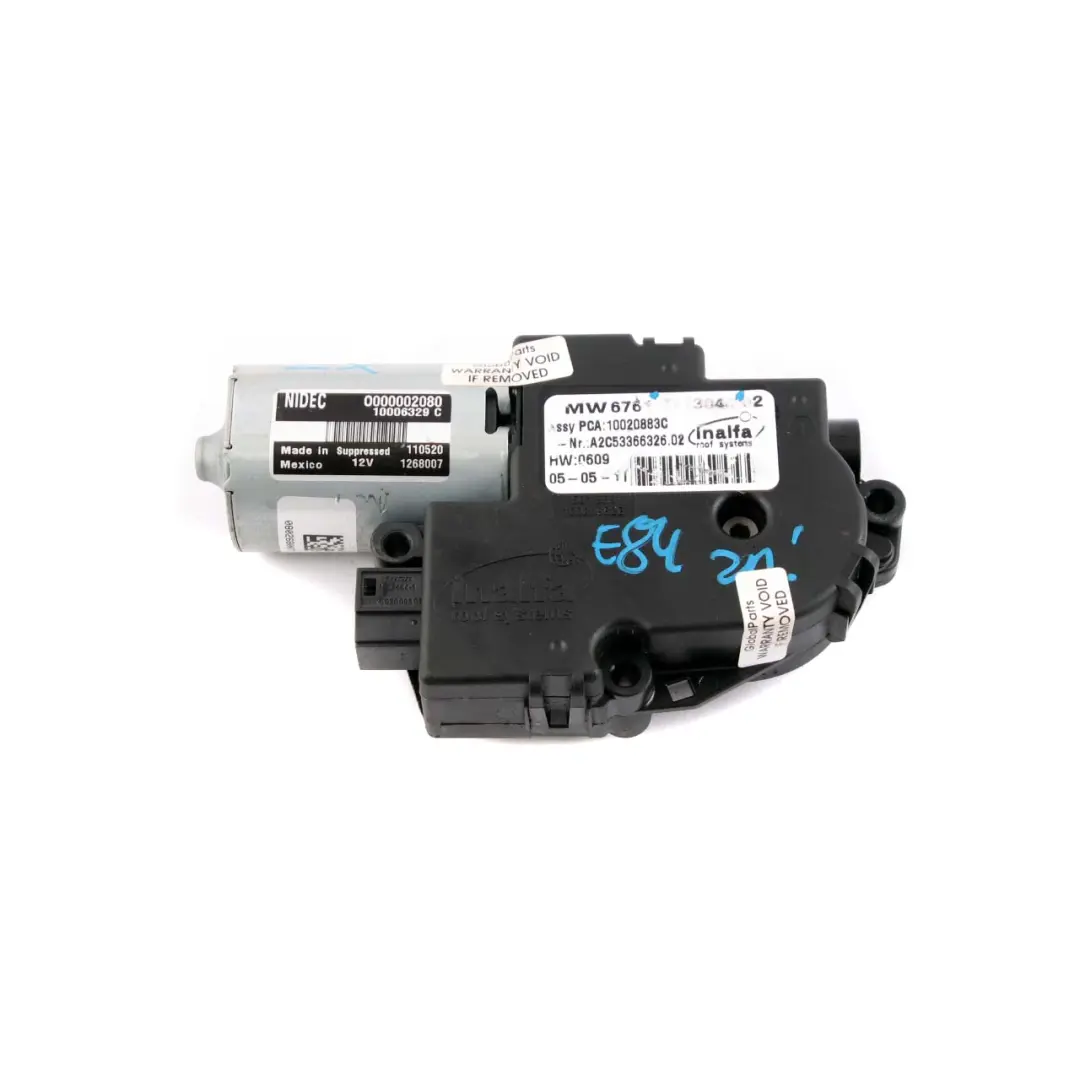  Tetto Apribile BMW X1 E84 Unità Tetto Scorrevole Attuatore Motore - SKU 7213044 - Numero di parte 7213044