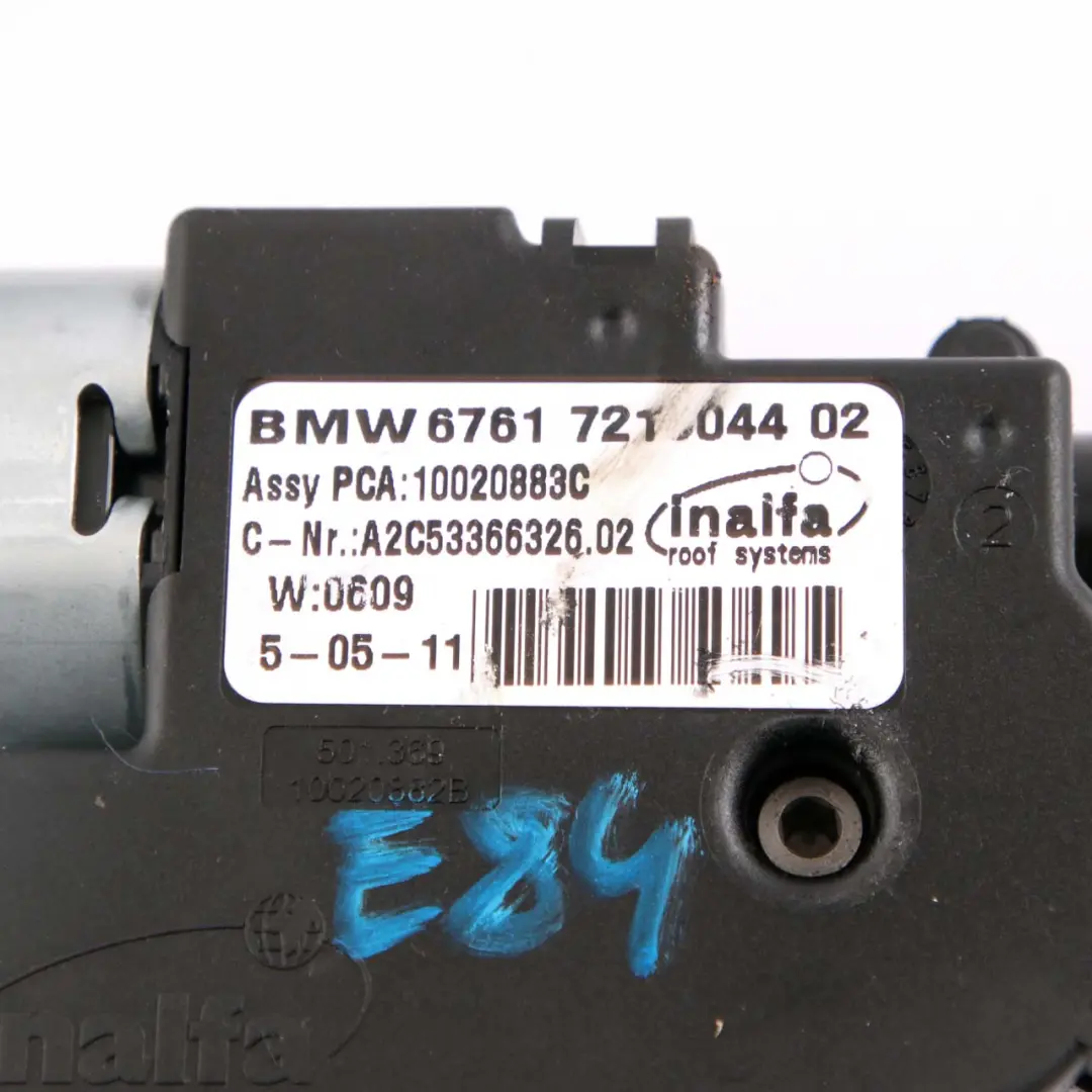  Sunroof Drive BMW X1 E84 Techo Corredizo Unidad Motor Actuador - SKU 7213044 - Número de pieza 7213044