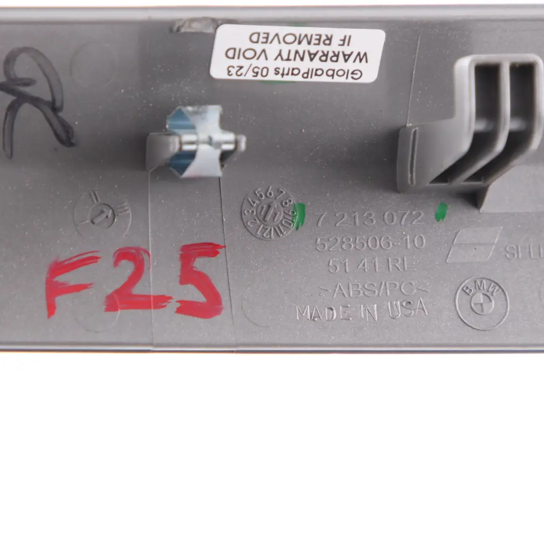 BMW X3 F25 Embellecedor Tapa Puerta Delantera Derecha Satinsilber Mate - SKU 7213072 - Número de pieza 7213072