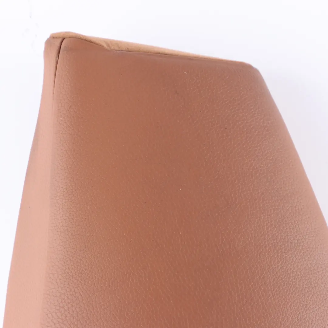 Left N/S Lateral Trim Panel Cover Leather Saddle Brown to BMW E91 LCI Rear Seat with Part number 7213633 BMW E91 LCI Rear Seat Left N/S Lateral Trim Panel Cover Leather Saddle Brown - SKU 7213633 - Part number 7213633