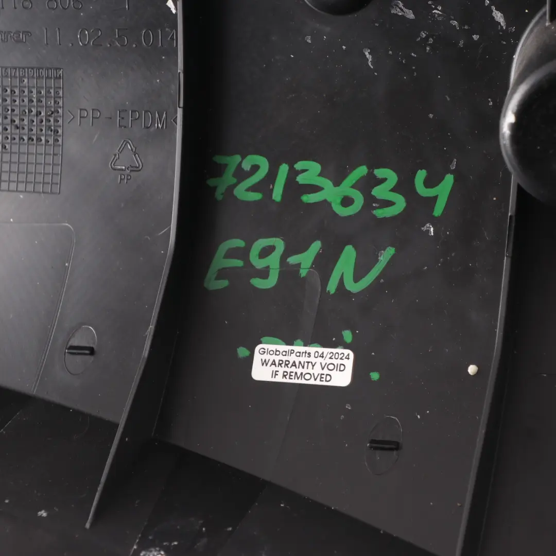 Right O/S Lateral Trim Panel Cover Leather Saddle Brown to BMW E91 LCI Rear Seat with Part number 7213634 BMW E91 LCI Rear Seat Right O/S Lateral Trim Panel Cover Leather Saddle Brown - SKU 7213634 - Part number 7213634