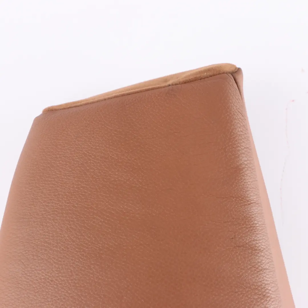 Right O/S Lateral Trim Panel Cover Leather Saddle Brown to BMW E91 LCI Rear Seat with Part number 7213634 BMW E91 LCI Rear Seat Right O/S Lateral Trim Panel Cover Leather Saddle Brown - SKU 7213634 - Part number 7213634