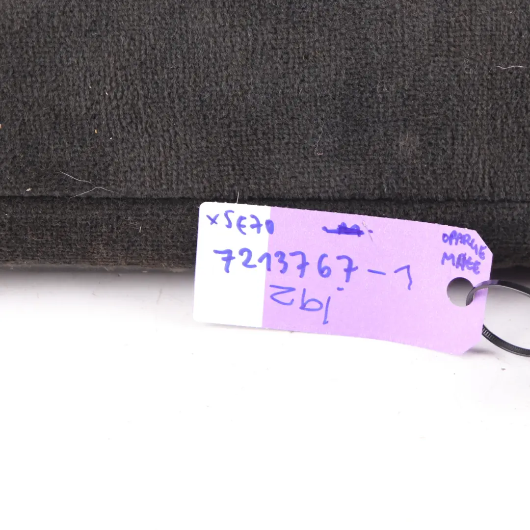 BMW X5 E70 Seat Backrest Rear Right O/S Back Cover Black Leather Nevada - SKU 7213767-1 - Part number 7213767