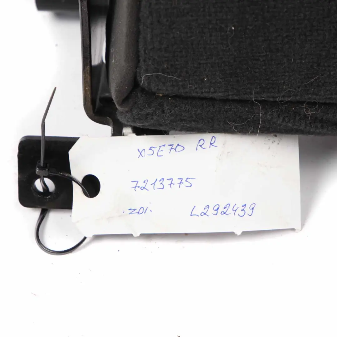 BMW X5 E70 Seat Backrest Rear Right O/S Seat Back Cover Black Leather Nappa - SKU 7213775 - Part number 7213775