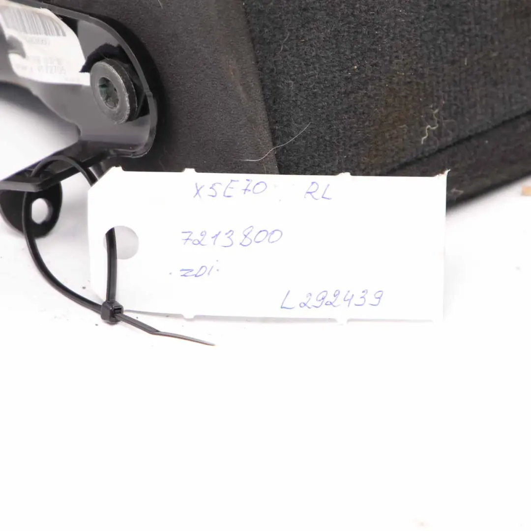 Backrest Rear Left N/S Seat Back Cover Black Leather Nappa to BMW X5 E70 Seat with Part number 7213800 BMW X5 E70 Seat Backrest Rear Left N/S Seat Back Cover Black Leather Nappa - SKU 7213800 - Part number 7213800