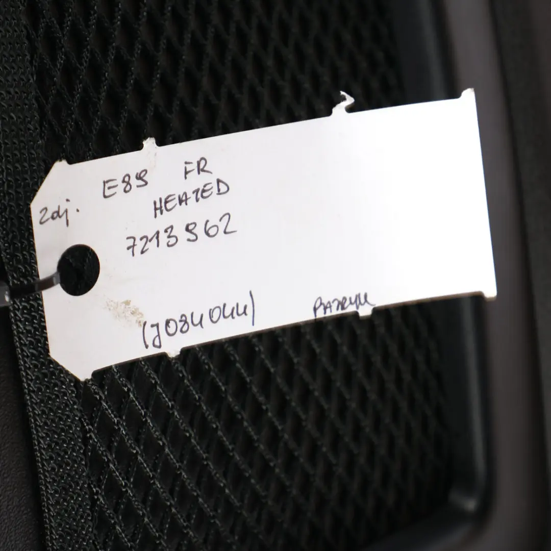 BMW Z4 E89 Roadster Front Seat Sport Heated Right O/S Black Leather Kansas - SKU 7213962 - Part number 7213962