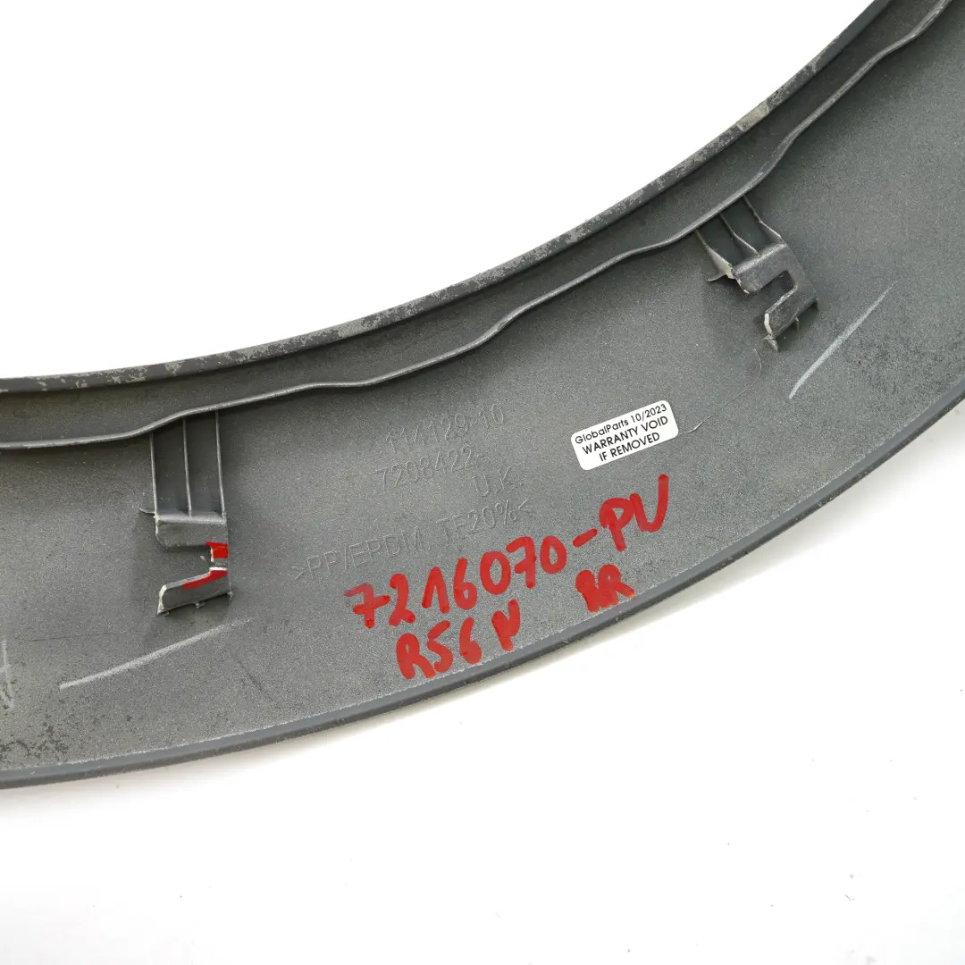 Arch Cover Mini R56 R57 Aerokit Rear Right O/S Trim Pepper White 7208422 to Wheel with Part number 7216070 Wheel Arch Cover Mini R56 R57 Aerokit Rear Right O/S Trim Pepper White 7208422 - SKU 7216070-PW - Part number 7216070