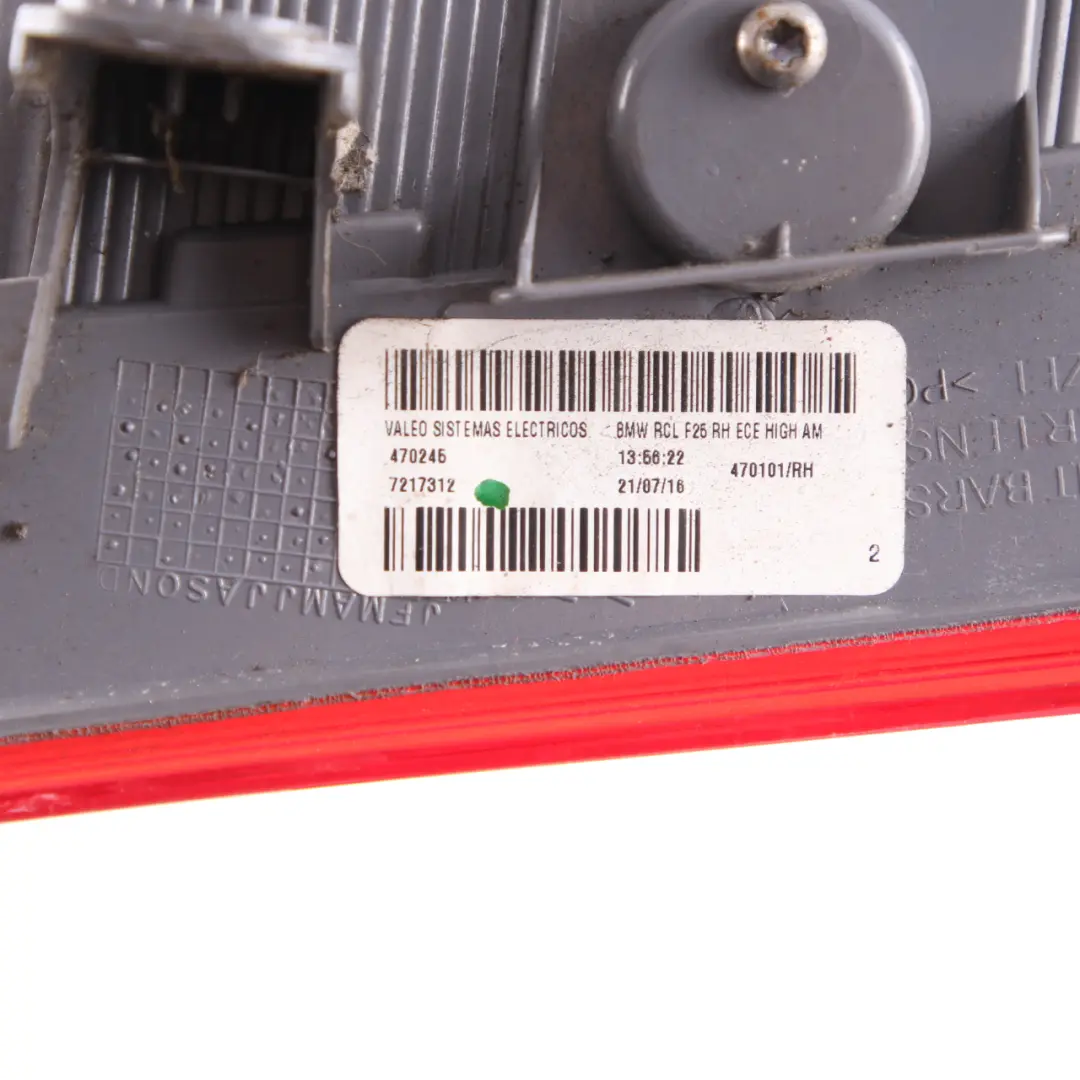 Luz Trasera LED En El Panel Lateral Derecho para BMW X3 F25 con número de pieza 7217312 BMW X3 F25 Luz Trasera LED En El Panel Lateral Derecho - SKU 7217312 - Número de pieza 7217312