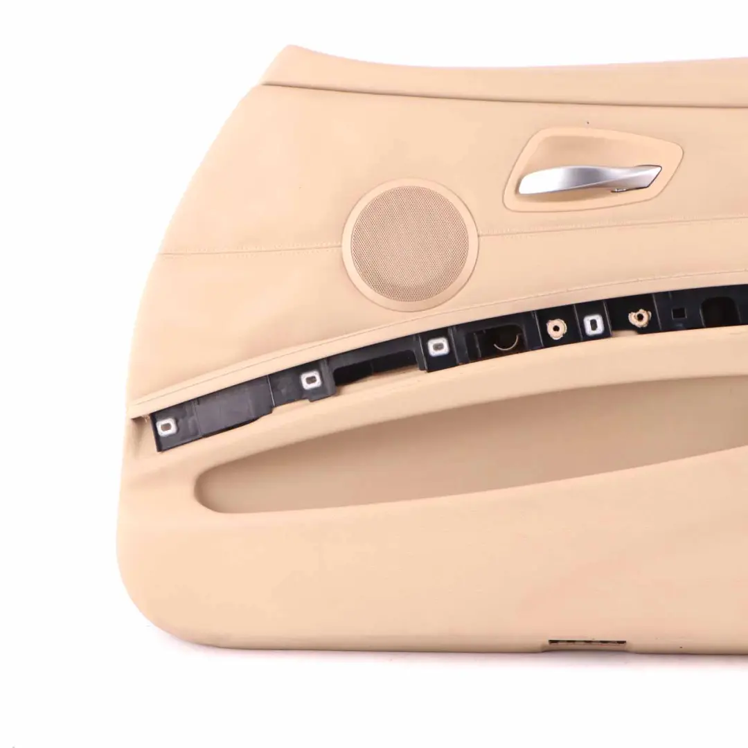 Door Card Front Right O/S Door Trim Panel Beige Leather to BMW E90 E91 with Part number 7217552 BMW E90 E91 Door Card Front Right O/S Door Trim Panel Beige Leather - SKU 7217552 - Part number 7217552