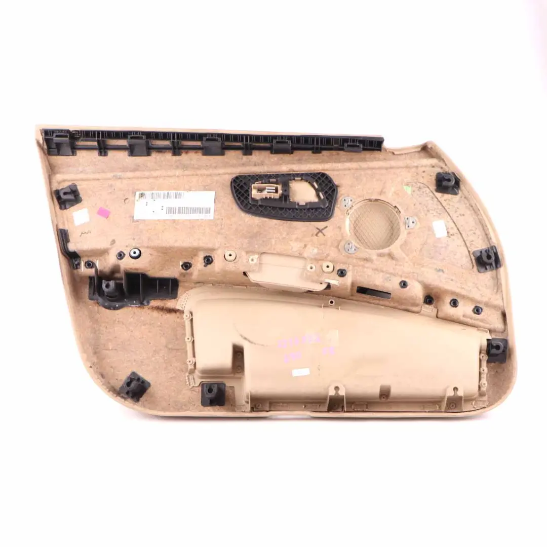 Door Card Front Right O/S Door Trim Panel Beige Leather to BMW E90 E91 with Part number 7217552 BMW E90 E91 Door Card Front Right O/S Door Trim Panel Beige Leather - SKU 7217552 - Part number 7217552