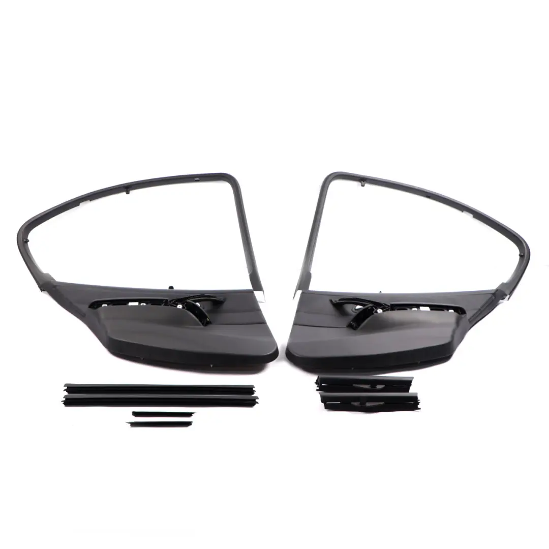 Door Card Rear Left Right Roller Blinds Lining Trim Set Black Leather to BMW E90 with Part number 7217587 BMW E90 Door Card Rear Left Right Roller Blinds Lining Trim Set Black Leather - SKU 7217587-1 - Part number 7217587