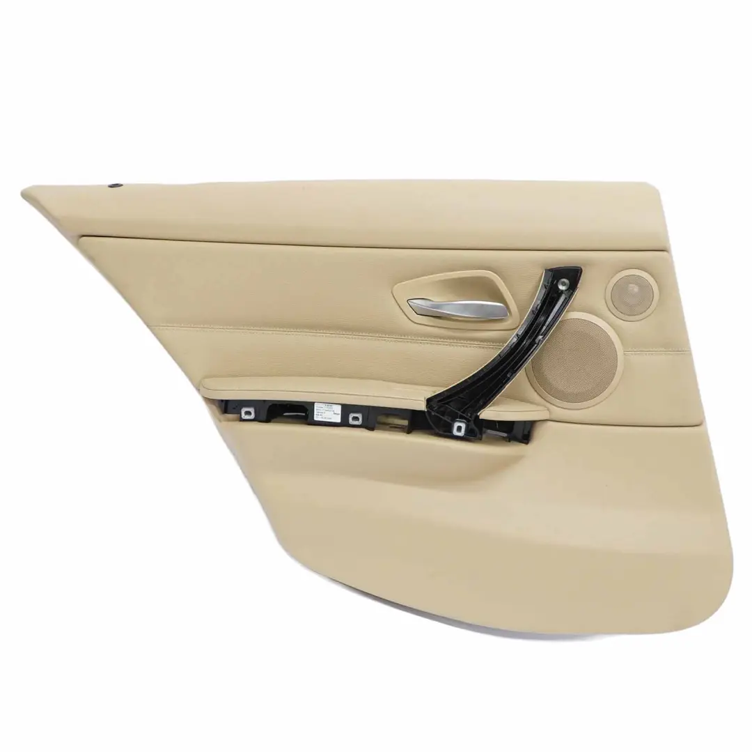 Door Card Rear Left Panel N/S Covering Trim Leather Dakota Beige to BMW E91 with Part number 7217599 BMW E91 Door Card Rear Left Panel N/S Covering Trim Leather Dakota Beige - SKU 7217599 - Part number 7217599