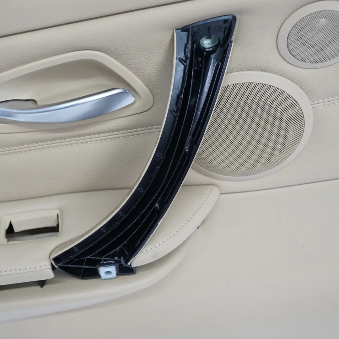 Tür Karte hinten links Panel Abdeckung Trim Leder Dakota Beige für BMW E91 mit Teilenummer 7217599 BMW E91 Tür Karte hinten links Panel Abdeckung Trim Leder Dakota Beige - SKU 7217599 - Teilenummer 7217599