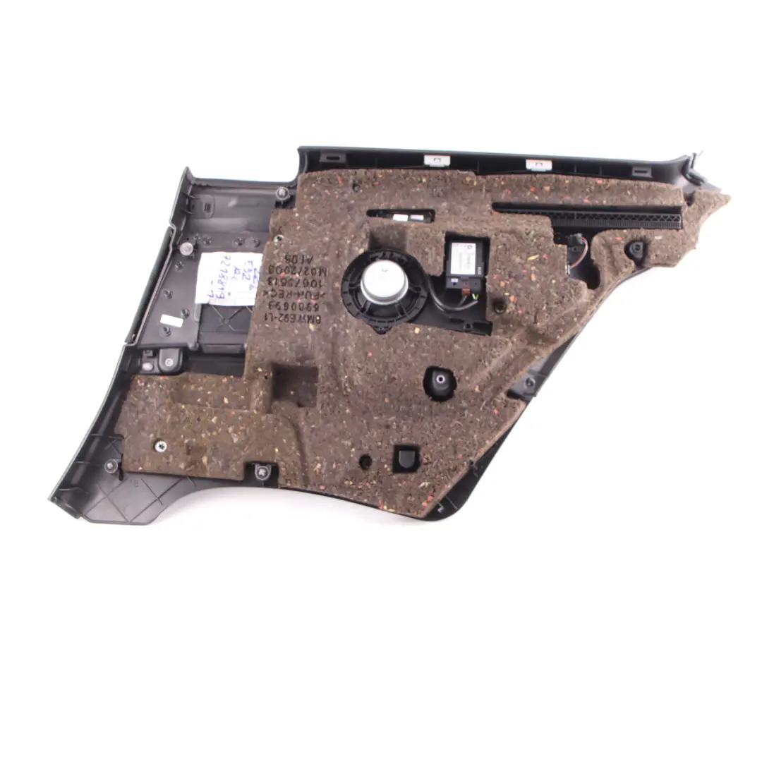 Left N/S Lateral Trim Panel Lining Black Leather to BMW E92 Coupe Rear with Part number 7218819 BMW E92 Coupe Rear Left N/S Lateral Trim Panel Lining Black Leather - SKU 7218819-1 - Part number 7218819