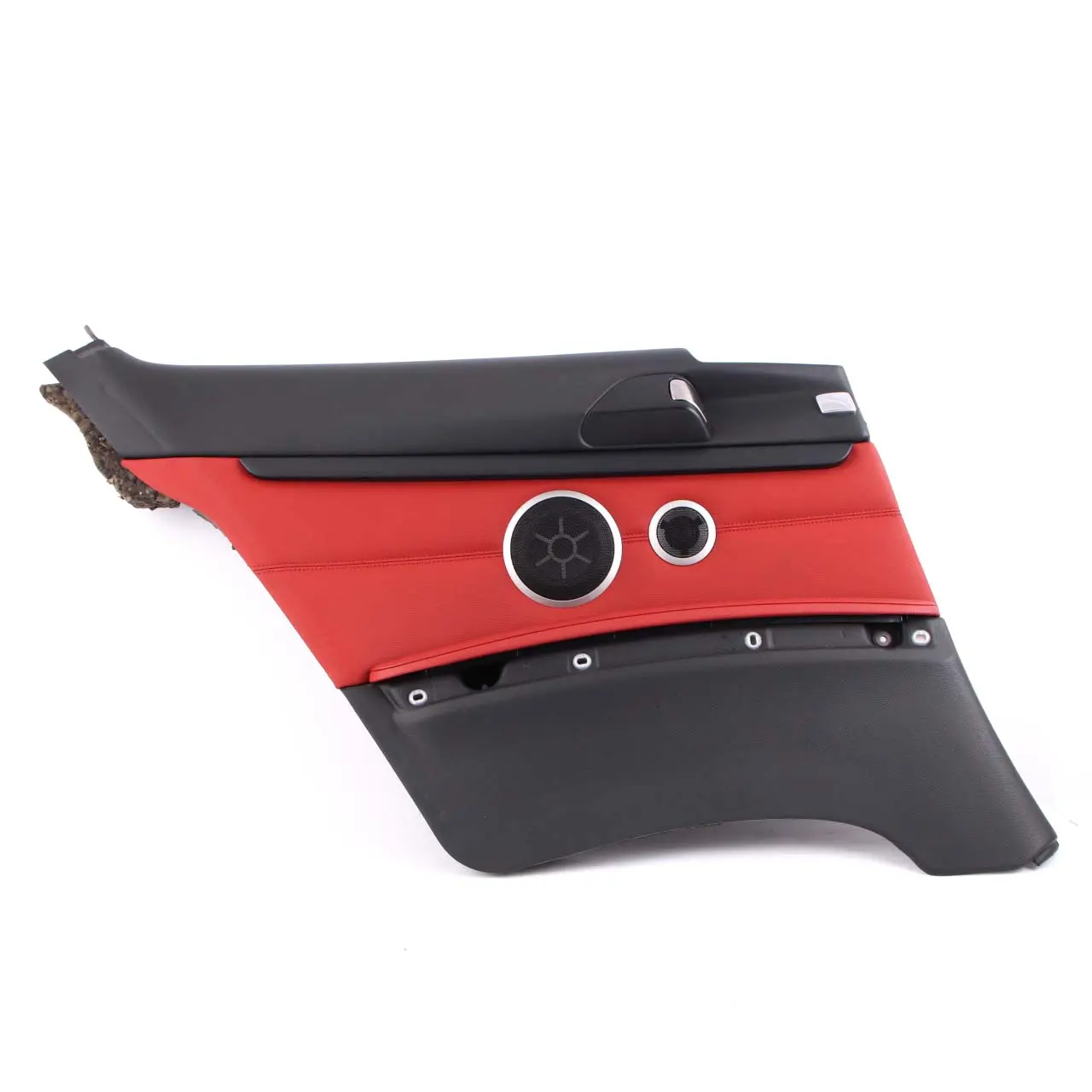 BMW E92 Hinten Links Seitliche Abdeckung Trim Panel Verkleidung Rot Leder