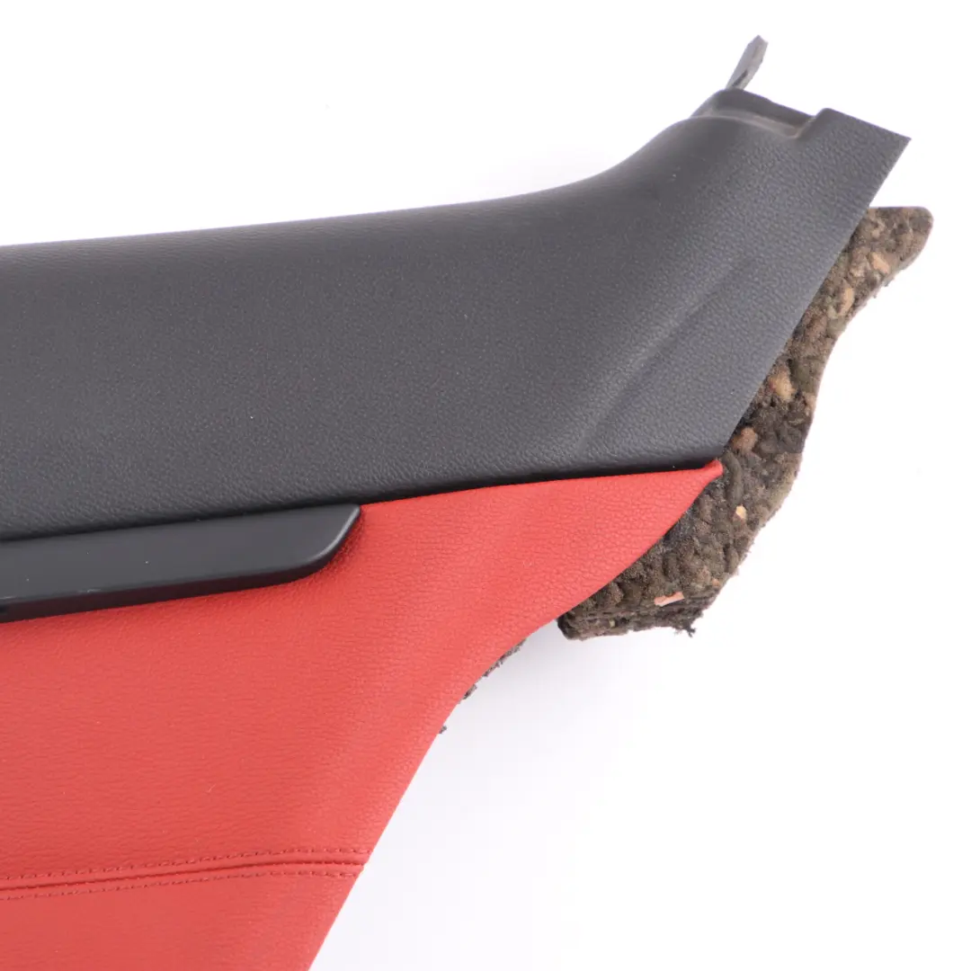 Lateral Trim Panel Rear Right O/S Cover Lining HiFi Red Leather to BMW E92 with Part number 7218826 BMW E92 Lateral Trim Panel Rear Right O/S Cover Lining HiFi Red Leather - SKU 7218826-1 - Part number 7218826