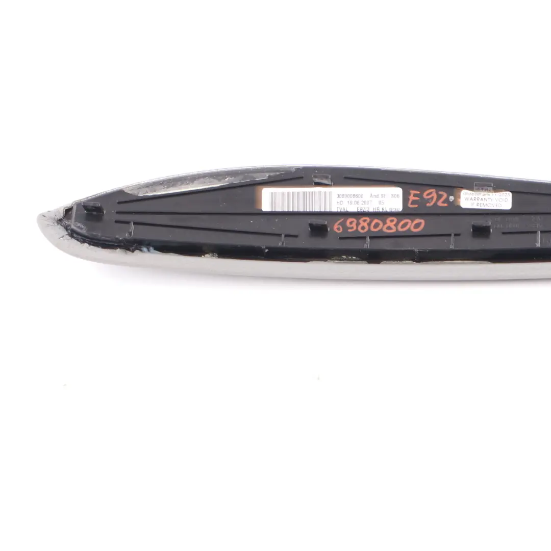 Armrest BMW E92 E93 Quarter Door Card Right O/S Panel Leather Dakota Grey to Rear with Part number 7218858 Rear Armrest BMW E92 E93 Quarter Door Card Right O/S Panel Leather Dakota Grey - SKU 7218858 - Part number 7218858