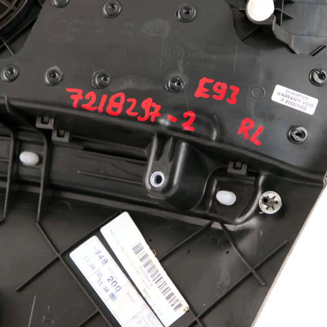 BMW 3 E93 Cabrio 2 Rear Left N/S Lateral Trim Panel Lining Black Leather Dakota - SKU 7218927-2 - Part number 7218927