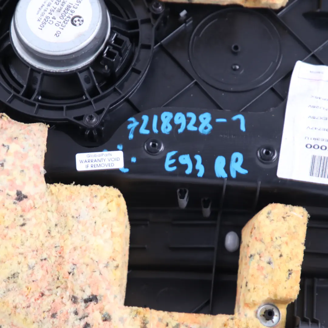 BMW E93 Cabrio Boczek tapicerka prawy tył skóra - SKU 7218928-1 - Numer Części 7218928