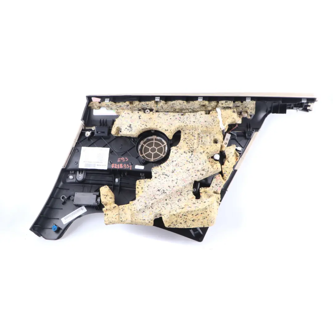  Pannello Laterale BMW E93 Posteriore Sinistro Fodera In Pelle Crema Beige - SKU 7218931 - Numero di parte 7218931